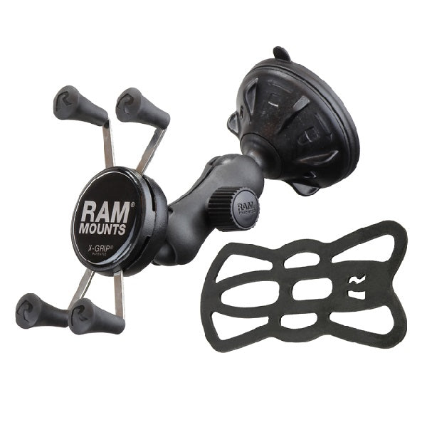 RAM® X-Grip® Phone Mount with RAM® Twist-Lock™ Low Profile Suction Base (RAP-B-166-2-UN7U)