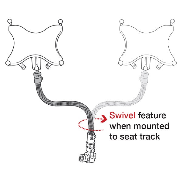 RAM® Tablet Mount for Wheelchairs with Quick Release & Swivel Feature (RAP-AAPR-WCT-114P-18-UN9U)