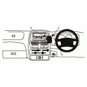 ClicOn No Holes Dash Mount for Nissan Navara D22 99-12
