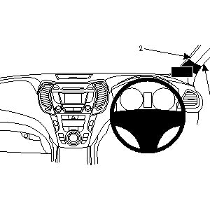 ClicOn No Holes Dash Mount for Hyundai Santa Fe 13-14