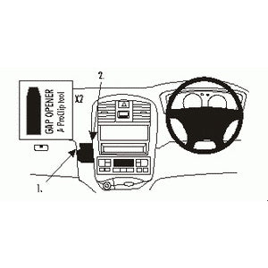 ClicOn No Holes Dash Mount for Hyundai Sonata 02-04