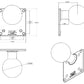 RAM Vesa 4.75" Plate with 3.38" Dia Ball (RAM-E-246U)