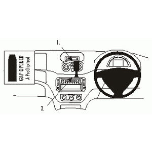 ClicOn No Holes Dash Mount for Citroen C2 (not for Elegance) 03-05