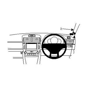 ClicOn No Holes Dash Mount for Toyota Camry 12-14