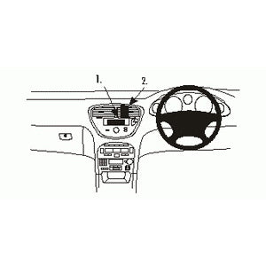 ClicOn No Holes Dash Mount for Peugeot 607 01-10