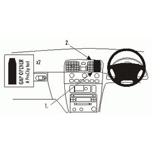 ClicOn No Holes Dash Mount for Volvo S40 V40 01-03