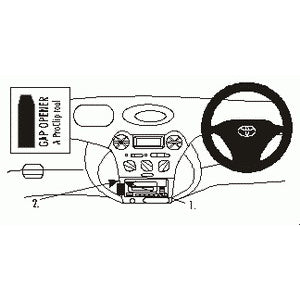 ClicOn No Holes Dash Mount for Toyota Echo 00-02