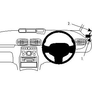 ClicOn No Holes Dash Mount for Citroen C3 Picasso 09-14