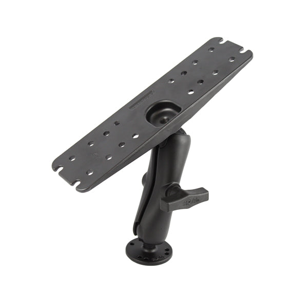 RAM 3" x 11" Rectangular Plate with 1.5" Ball Double Socket Arm & 2.5" Round Base (RAM-137U)