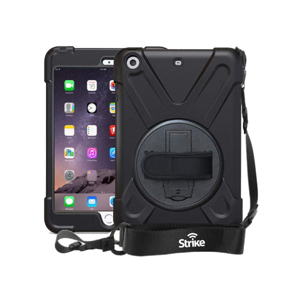 Strike Rugged Case with Hand Strap and Lanyard for Apple iPad Mini 1/2/3