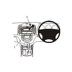 ClicOn No Holes Dash Mount for Hyundai Santa Fe 06-12