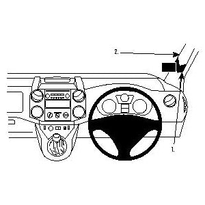 ClicOn No Holes Dash Mount for Citroen Berlingo 08-14
