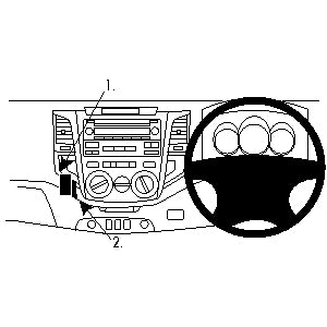 ClicOn No Holes Dash Mount for Toyota HiLux 4x4 June11-14
