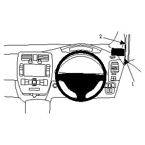 ClicOn No Holes Dash Mount for Nissan Leaf 14-14
