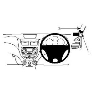 ClicOn No Holes Dash Mount for Hyundai Accent 10-14