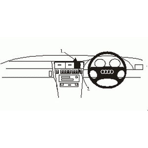 ClicOn No Holes Dash Mount for Audi A8 94-02
