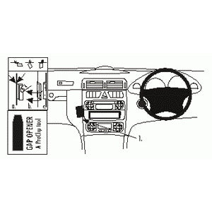 ClicOn No Holes Dash Mount for Mercedes Benz C-Class (180-320) 00-06
