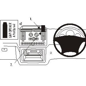 ClicOn No Holes Dash Mount for Mercedes Benz Viano 04-14