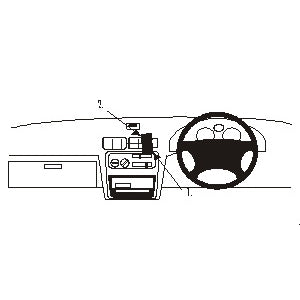 ClicOn No Holes Dash Mount for Toyota Starlet 96-98