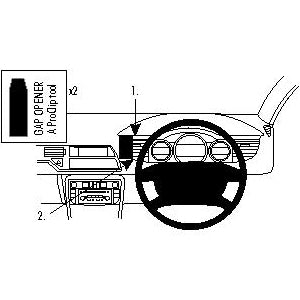 ClicOn No Holes Dash Mount for Citroen C5 III 08-14