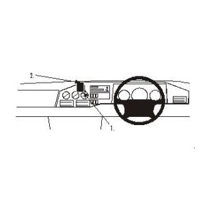 ClicOn No Holes Dash Mount for Volkswagen LT28 / LT31 / LT35 / LT46 and Mercedes Sprinter 95-99