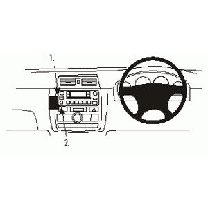 ClicOn No Holes Dash Mount for Toyota Avensis Verso 02-06