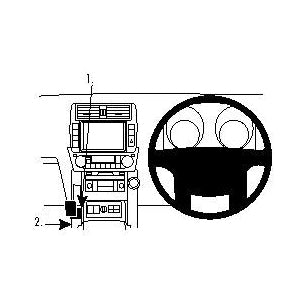 ClicOn No Holes Dash Mount for Toyota Prado 10-18