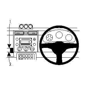 ClicOn No Holes Dash Mount for Toyota FJ Cruiser 07-14