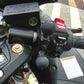 RAM Motorcycle Brake/Clutch Reservoir Base w/ (2 Qty) 1" Balls (RAM-B-309-2U)