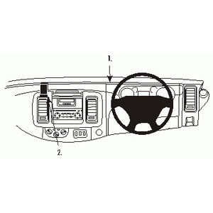 ClicOn No Holes Dash Mount for Renault Traffic 02-10