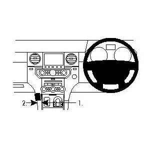ClicOn No Holes Dash Mount for Land Rover Discovery 4 10-14