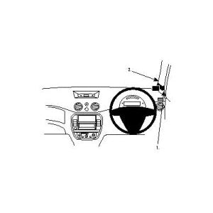 ClicOn No Holes Dash Mount for Citroen C3 06-09