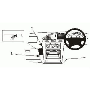 ClicOn No Holes Dash Mount for Daewoo Nubira 00-04