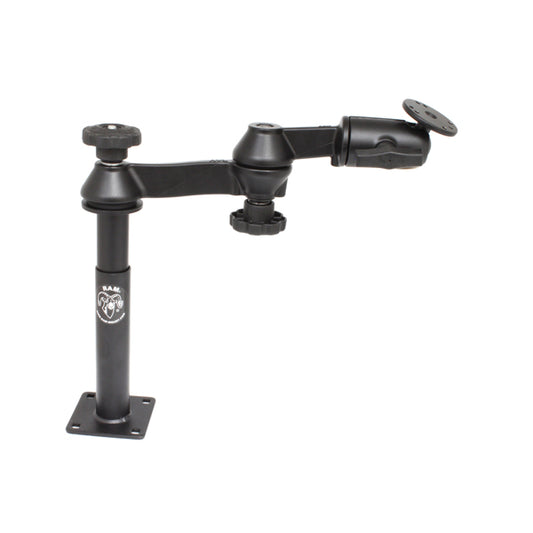 RAM Double Swing Arm with Male Tele-Pole Female Tele-Pole & Round Base (RAM-VP-SW1-47)