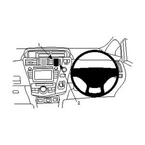 ClicOn No Holes Dash Mount for Toyota Prius V 12-14