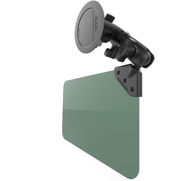 RAM Dark Green Sun Visor w/ 1" Ball & Suction Cup Mount (RAM-B-166-326-VIS-G1U)