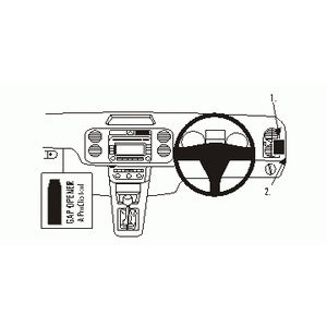ClicOn No Holes Dash Mount for Volkswagen Tiguan 08-14