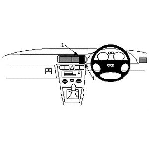 ClicOn No Holes Dash Mount for Audi A3/S3 97-00