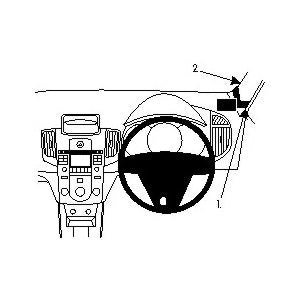 ClicOn No Holes Dash Mount for Kia Cerato 10-14