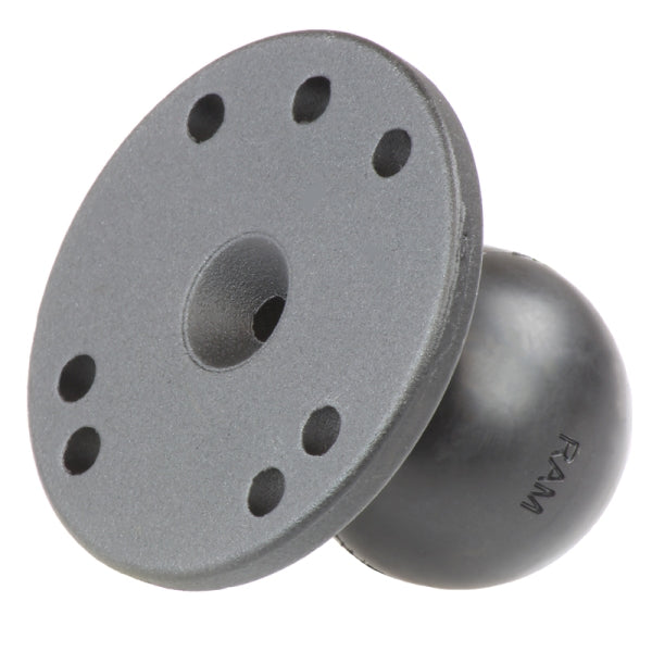 RAM 2.5" Round Plate with AMPs Hole & C Size 1.5" Ball (RAM-202U)