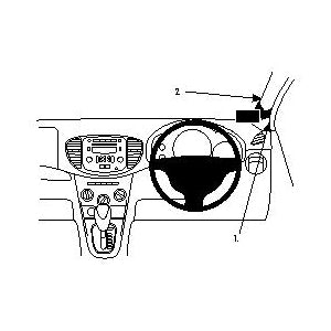 ClicOn No Holes Dash Mount for Hyundai i10 11-13