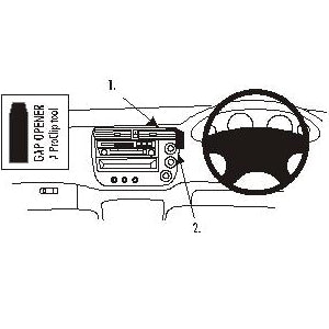 ClicOn No Holes Dash Mount for Honda Civic Sedan 01-05