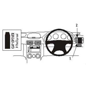 ClicOn No Holes Dash Mount for Subaru Forester 03-07