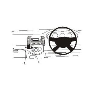 ClicOn No Holes Dash Mount for Nissan Micra 03-10