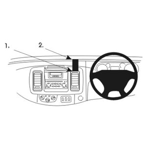 ClicOn No Holes Dash Mount for Renault Traffic 02-10