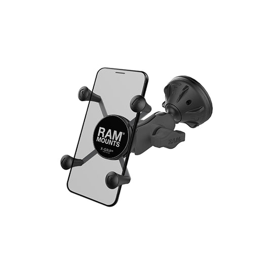 RAM® X-Grip® Phone Mount with RAM® Twist-Lock™ Low Profile Suction Base (RAP-B-166-2-A-UN7U)