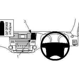 ClicOn No Holes Dash Mount for Toyota Kluger 08-13