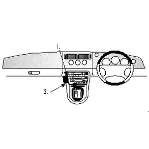 ClicOn No Holes Dash Mount for Jaguar XK8 97-04