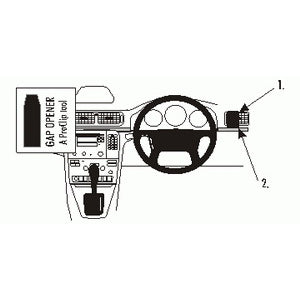 ClicOn No Holes Dash Mount for Volvo S80 99-06