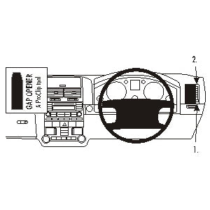 ClicOn No Holes Dash Mount for Volkswagen Touareg 03-09